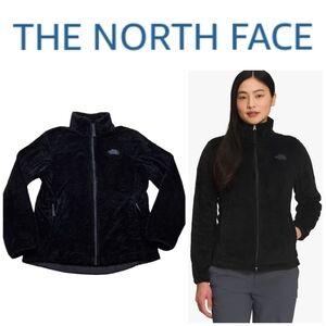 THE NORTH FACE Women's Osito Full Zip Fleece Jacket Black Cozy Plush Sz Medium
